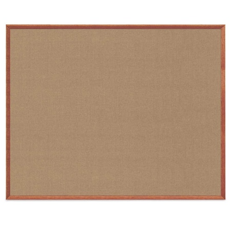 United Visual Products Wood Combo Board, 72"x48", Cherry/White Porcelain & Forbo UVDECORK7248OAK-CHERRY-WHTPORC-FORBO